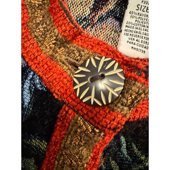 Sag Harbor Tapestry Jacket sz 14 Art to Wear Eclectic Boho Unique Patchwork - Picture 7 of 8